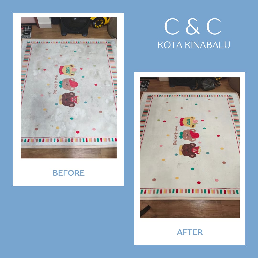 C & C Service carpet and rug cleaning results in Kota Kinabalu