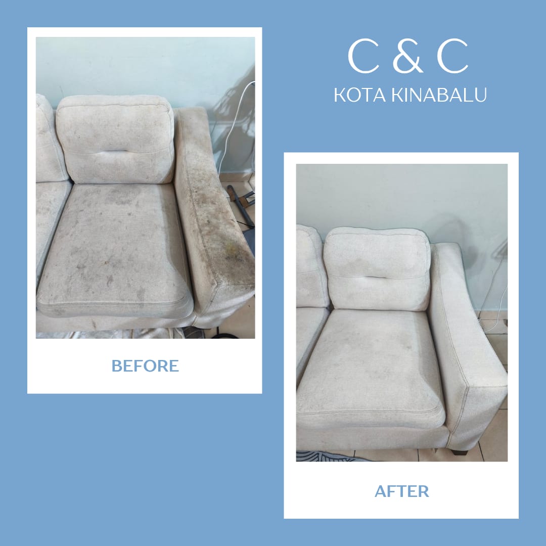 C & C Service professional sofa cleaning in Kota Kinabalu